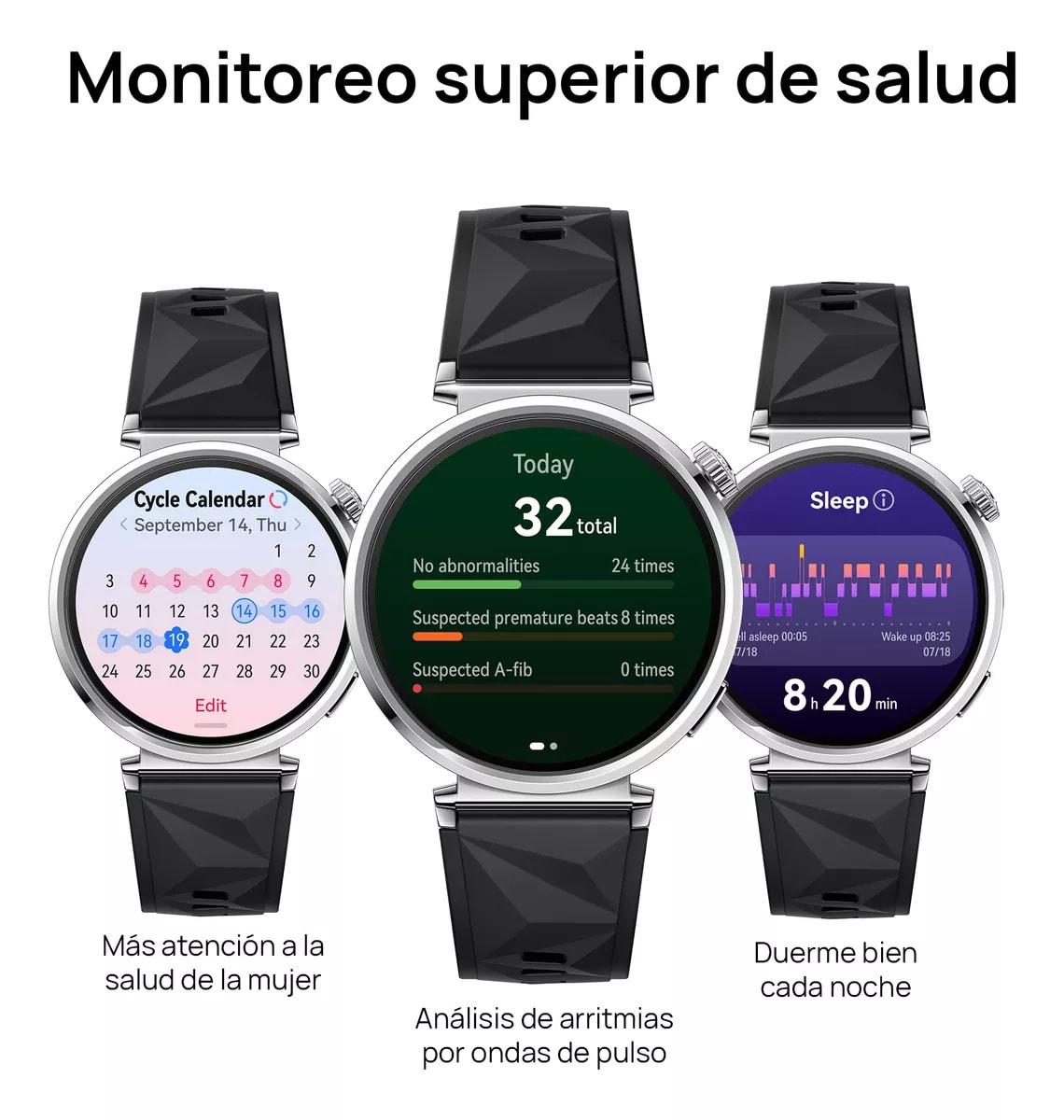 Smartwatch Huawei GT 5 41mm Correa Silicona negra6