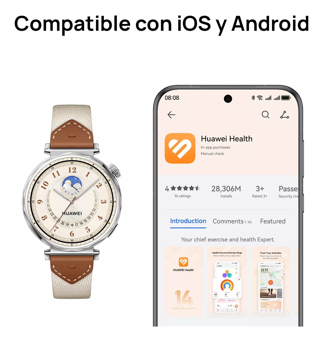 Smartwatch Huawei GT 5 41mm Correa Tejida Cafe7