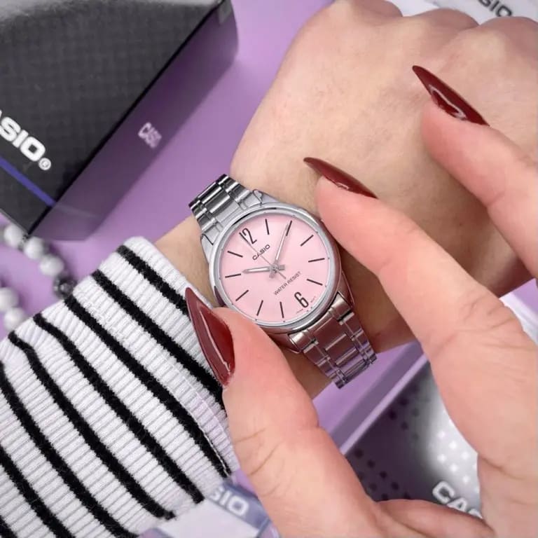 Reloj CASIO Regular LTP-V005D-4BU Acero Mujer Rosado/Plateado3