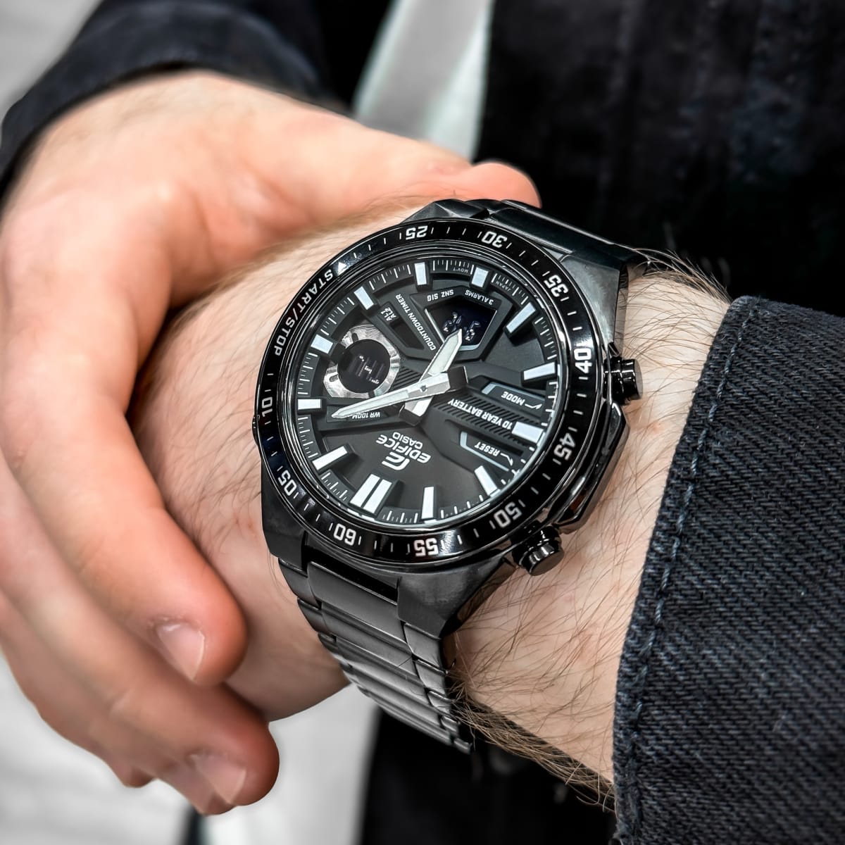 Reloj EDIFICE EFV-C110DC-1A Acero Hombre Negro3