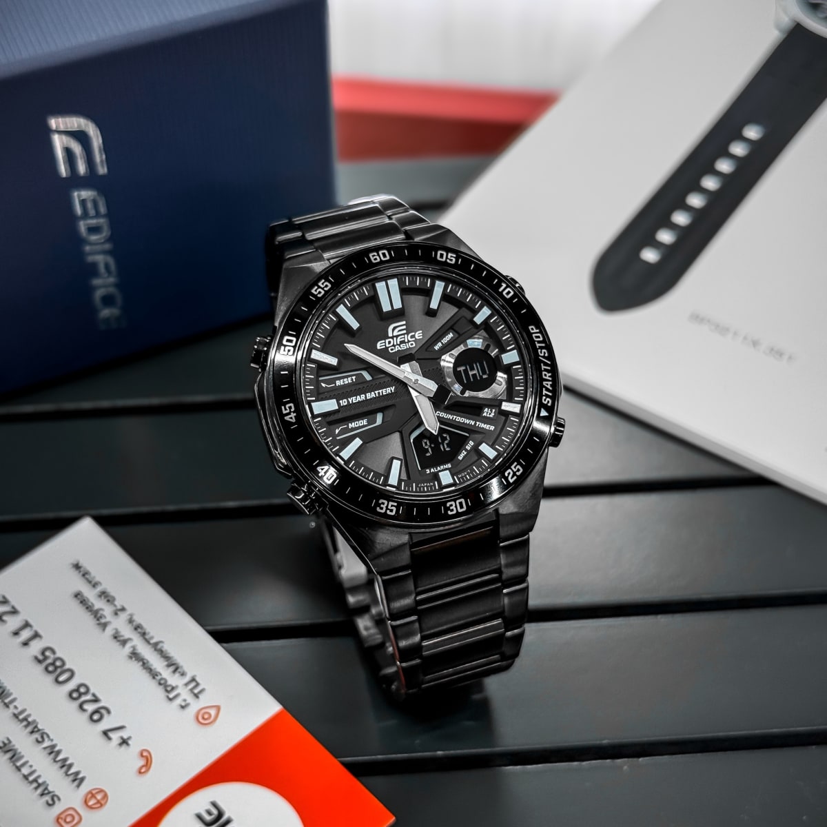 Reloj EDIFICE EFV-C110DC-1A Acero Hombre Negro2