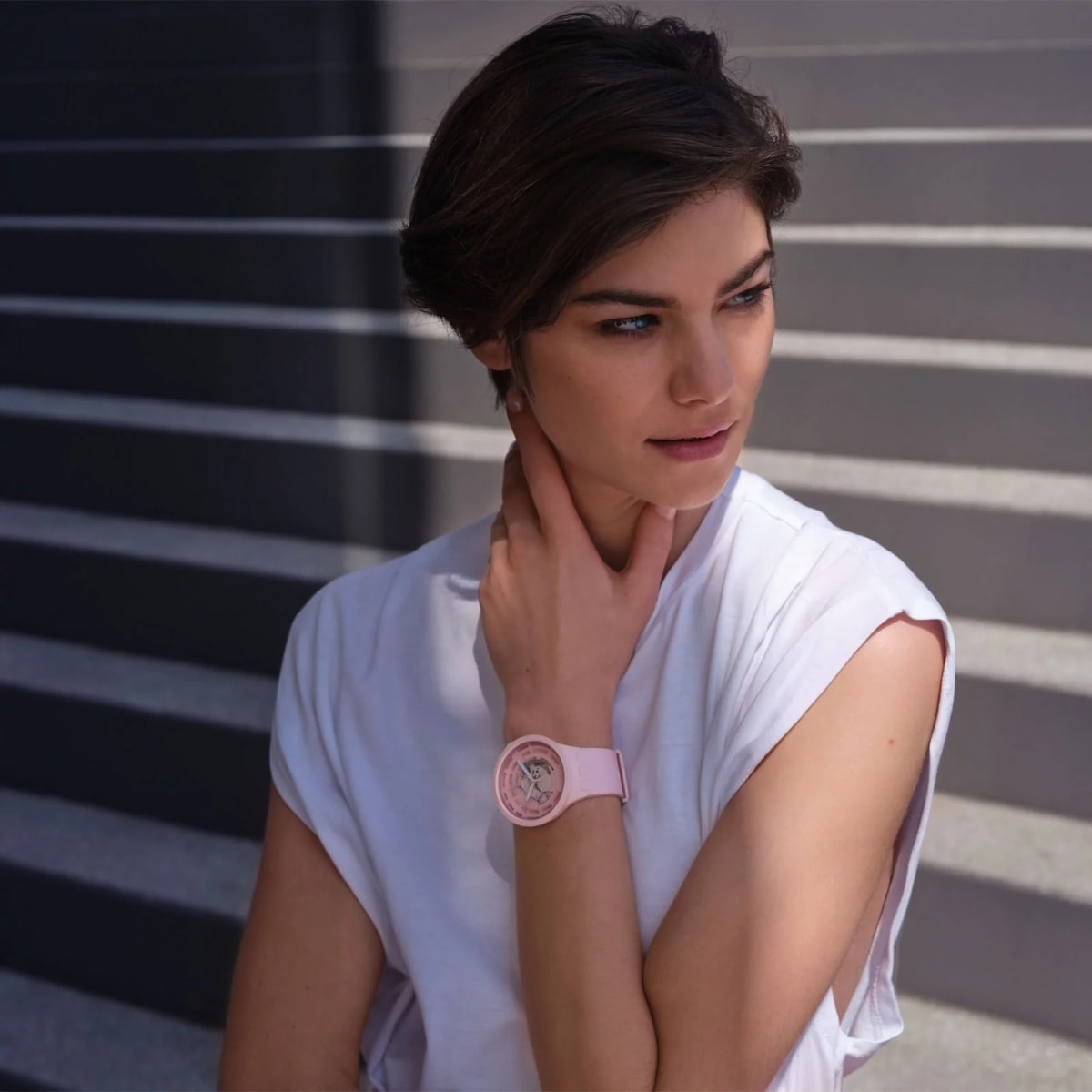 Reloj SWATCH C-PINK SB03P100 Rosado3