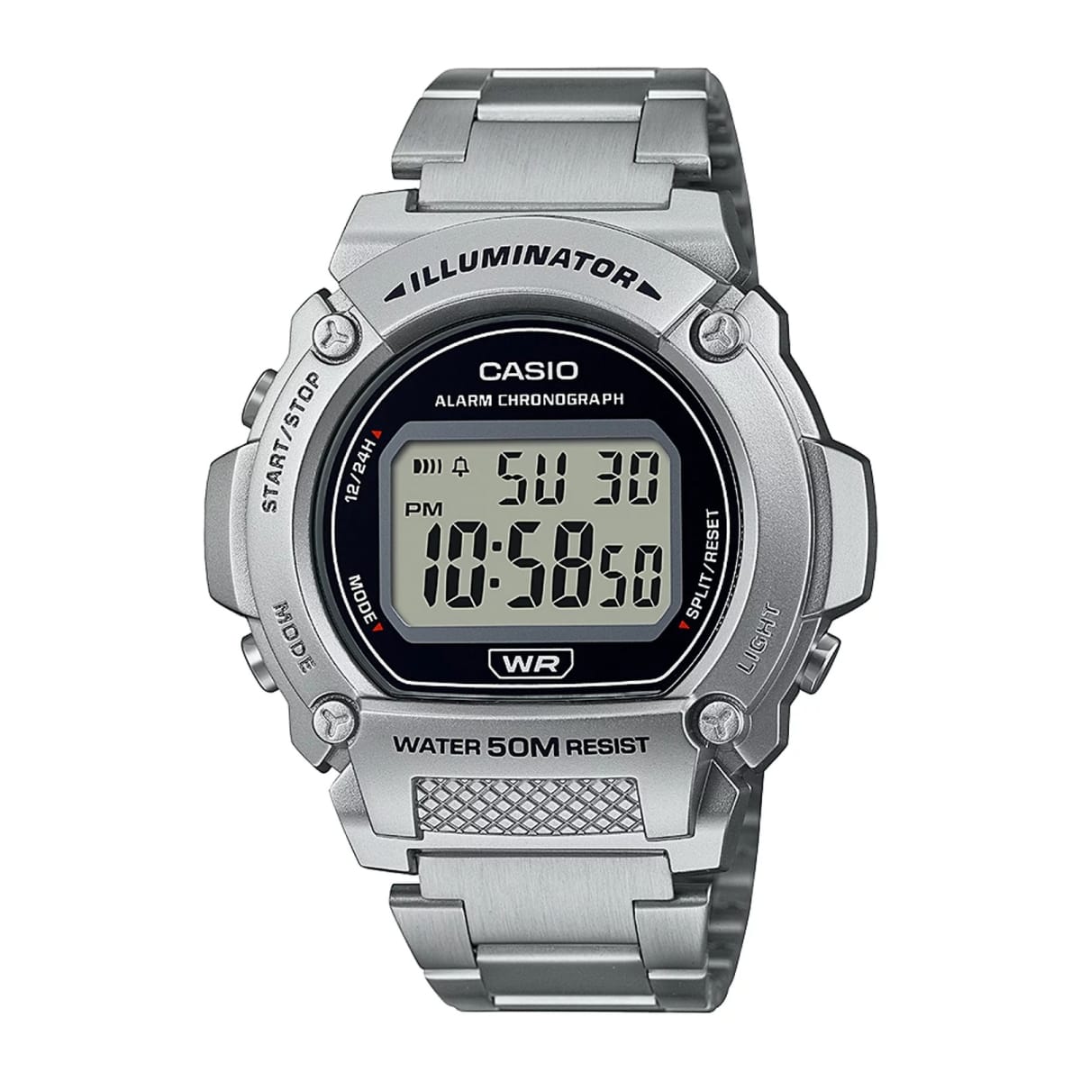 Reloj CASIO Regular W-219HD-1A Resina Hombre Plateado1