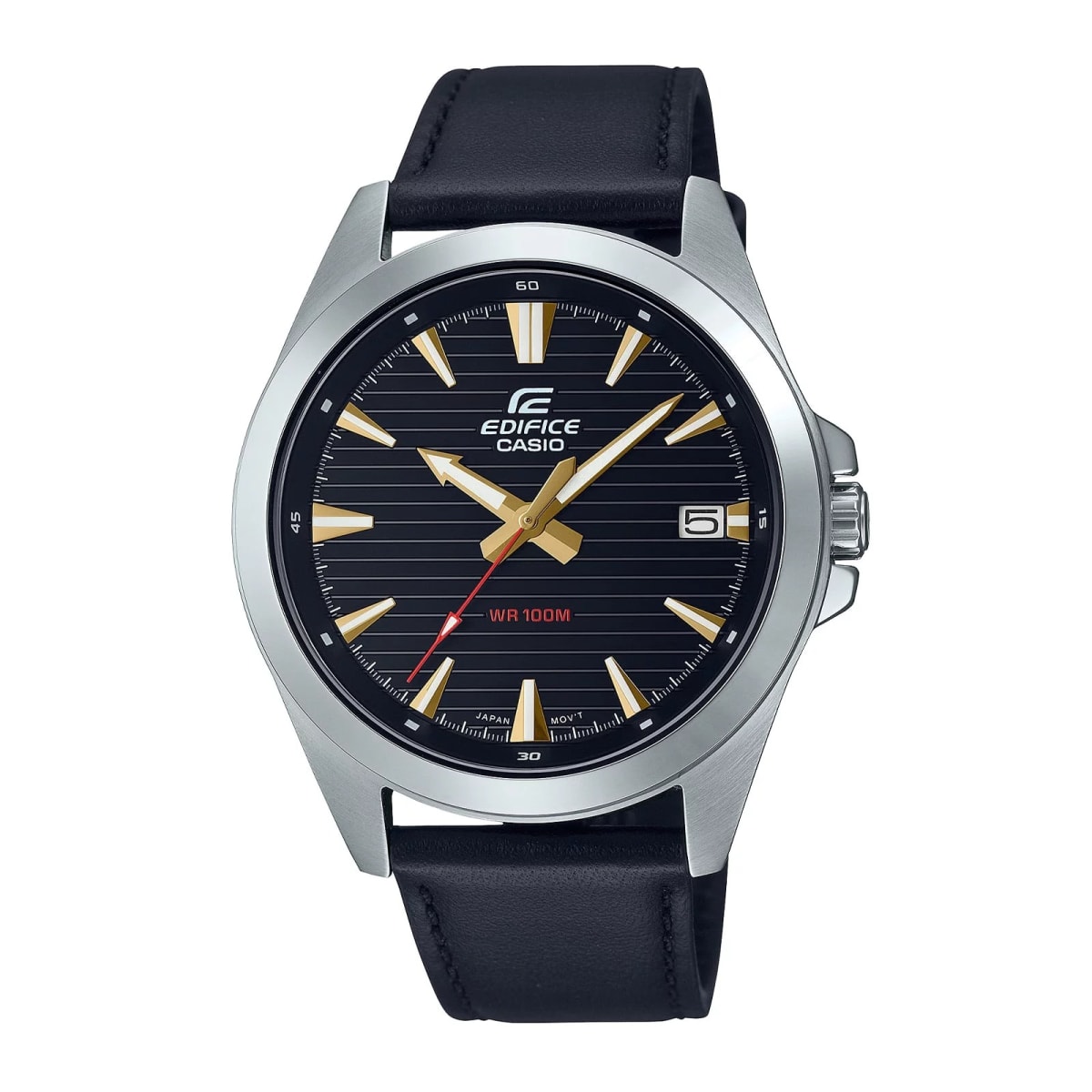 Reloj EDIFICE EFV-140L-1A Acero Hombre Plateado/Cuero Negro1