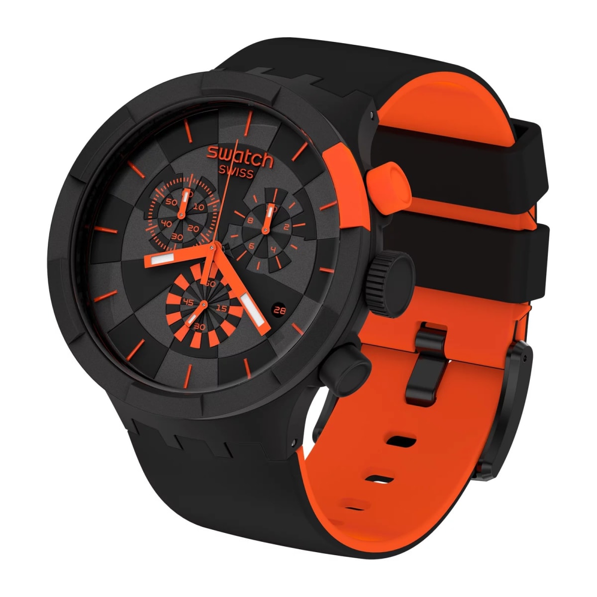 Reloj SWATCH CHECKPOINT RED SB02B402 Negro2