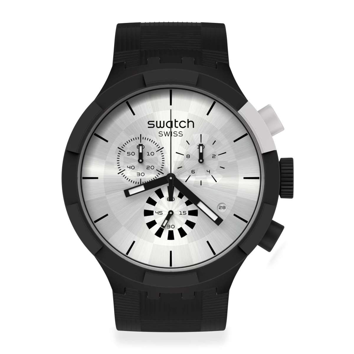 Reloj SWATCH CHEQUERED SILVER SB02B404 Negro1