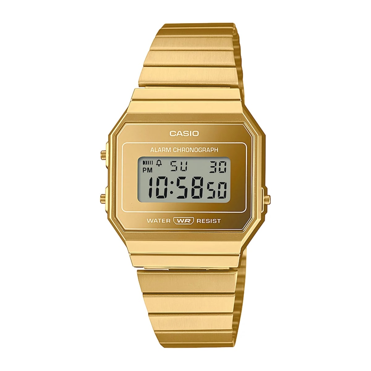 Reloj CASIO Retro A700WEVG-9A Resina/Cromado Unisex Dorado1