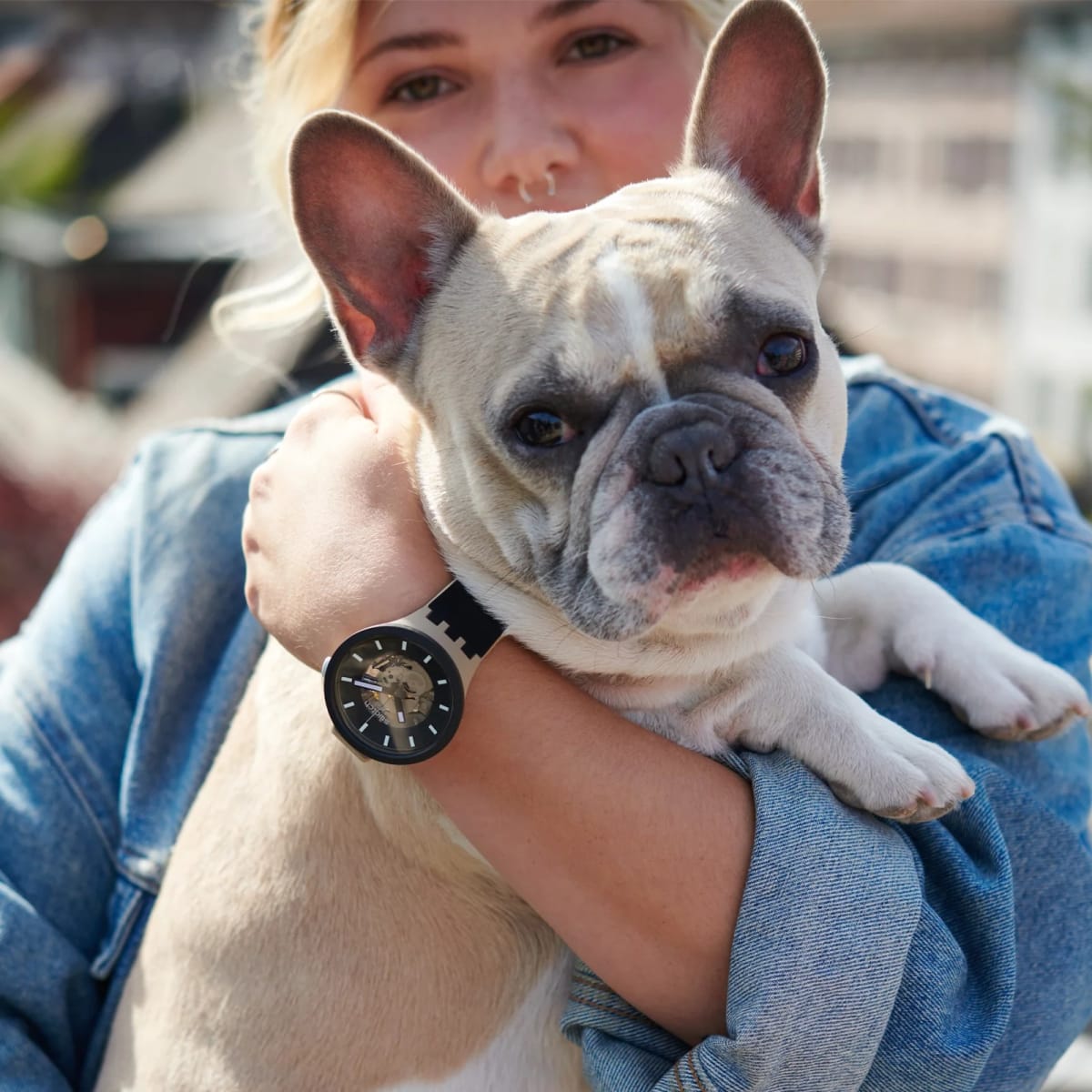 Reloj SWATCH TIME FOR TAUPE SB03C100 Rosado5