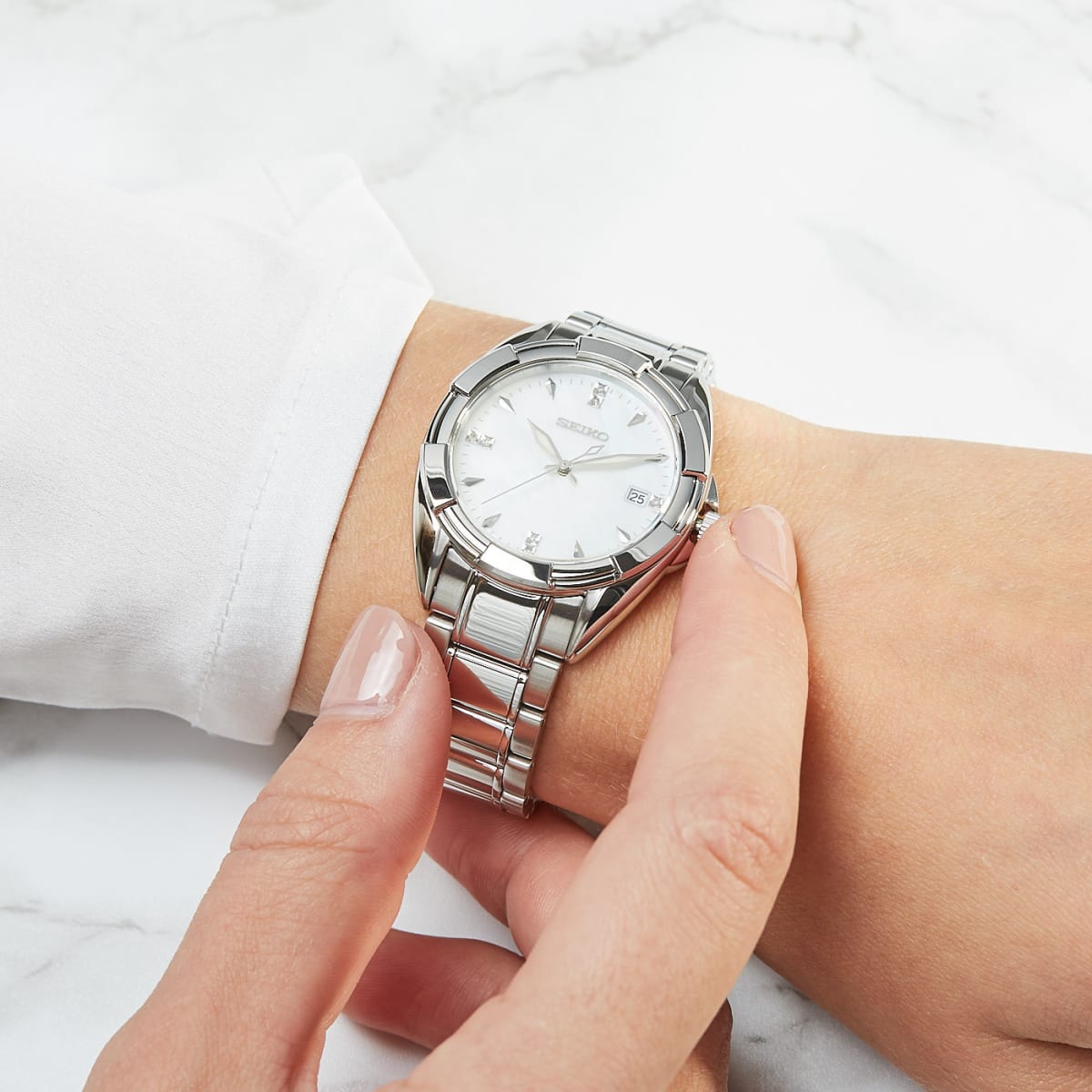 Reloj SEIKO SKK885P1 Cuarzo Acero Mujer Plateado3