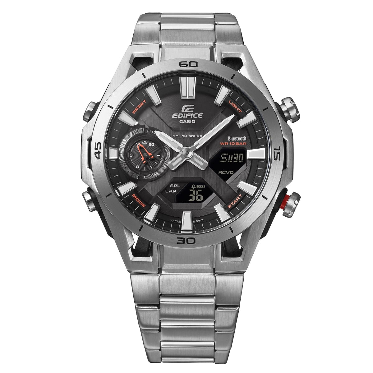 Reloj EDIFICE ECB-2300D-1A Carbono/Acero Hombre Plateado3