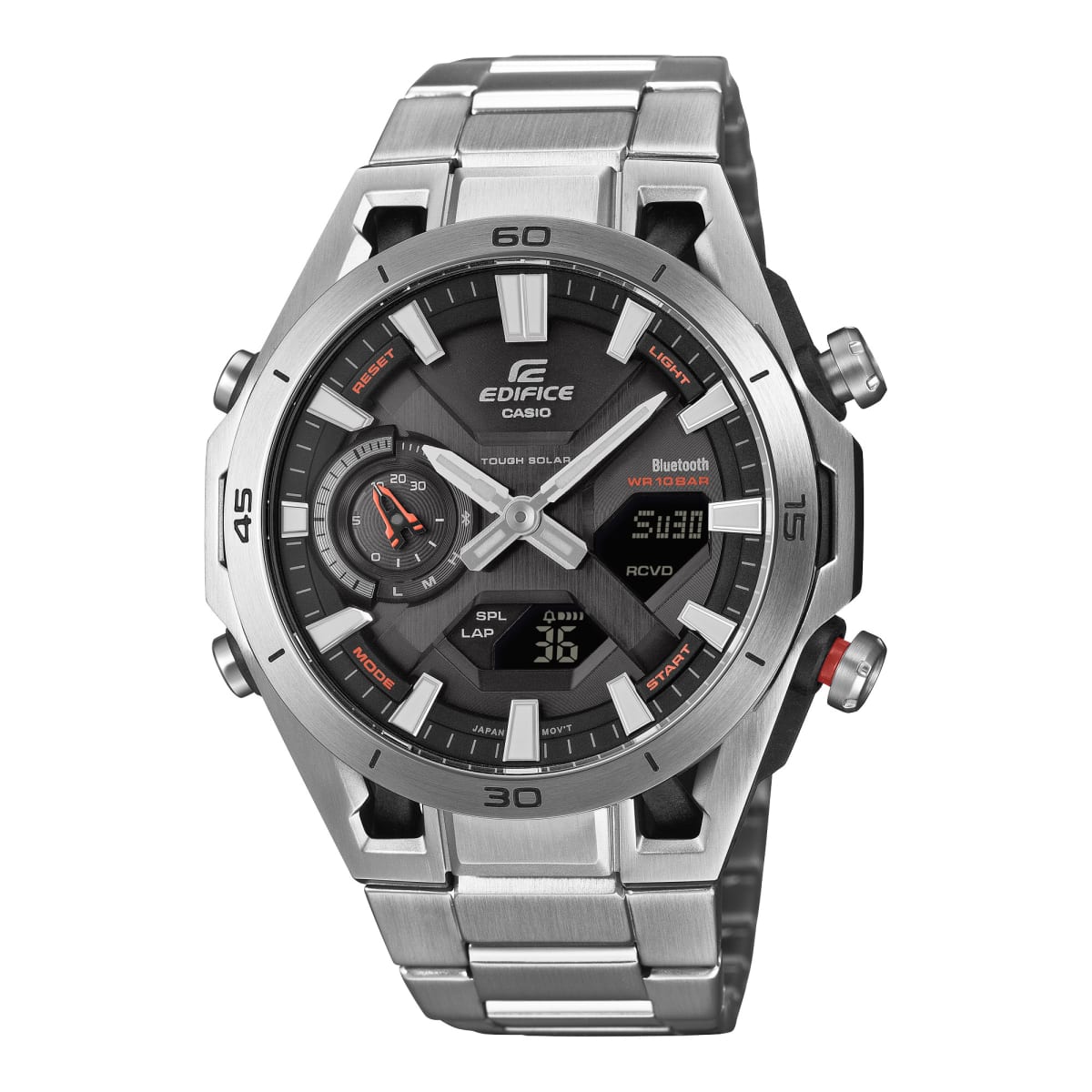 Reloj EDIFICE ECB-2300D-1A Carbono/Acero Hombre Plateado1