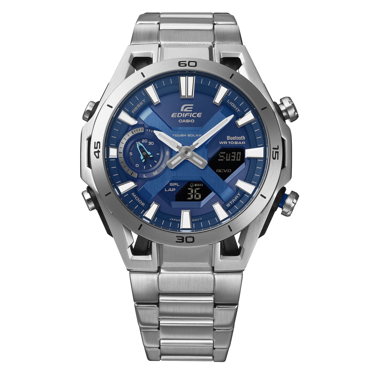 Reloj EDIFICE ECB-2300D-2A Carbono/Acero Hombre Plateado2