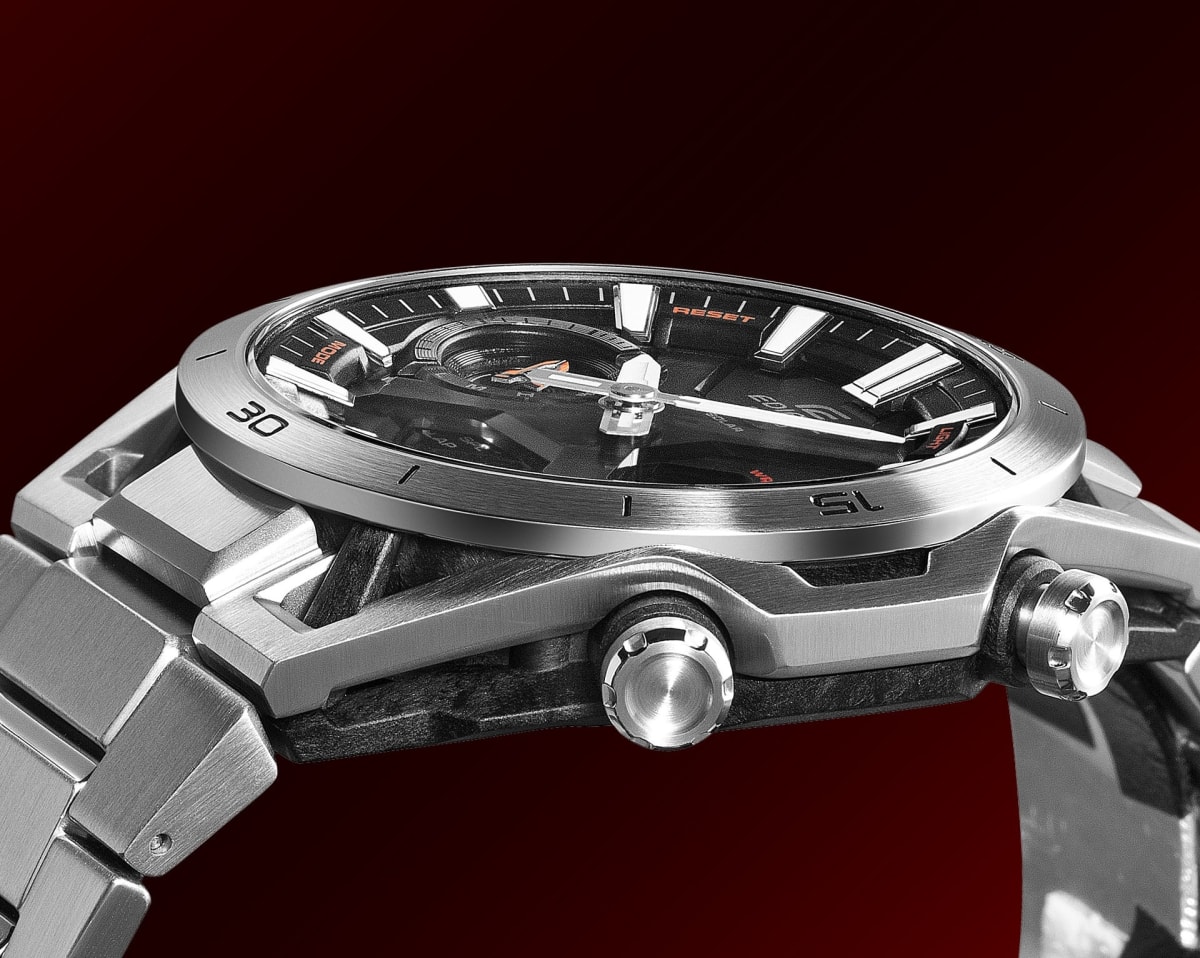 Reloj EDIFICE ECB-2300D-1A Carbono/Acero Hombre Plateado6