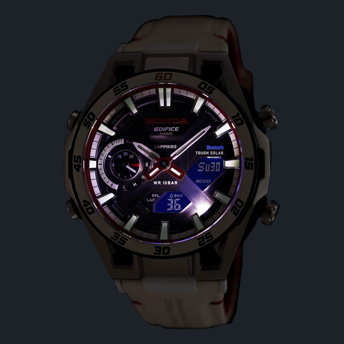 Reloj EDIFICE ECB-2300HR-1A Carbono/Acero Hombre Blanco12