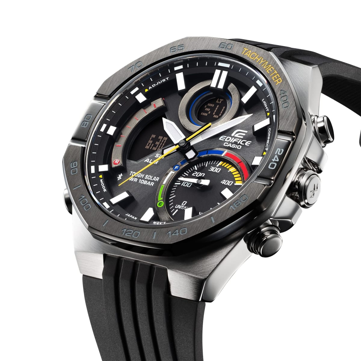 Reloj EDIFICE ECB-950MP-1A Acero/Resina Hombre Plateado/Negro3