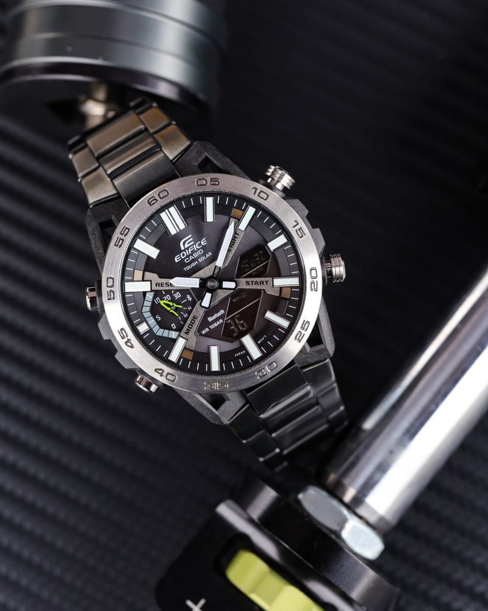Reloj EDIFICE ECB-2000DD-1A Carbono/Acero Hombre Negro2