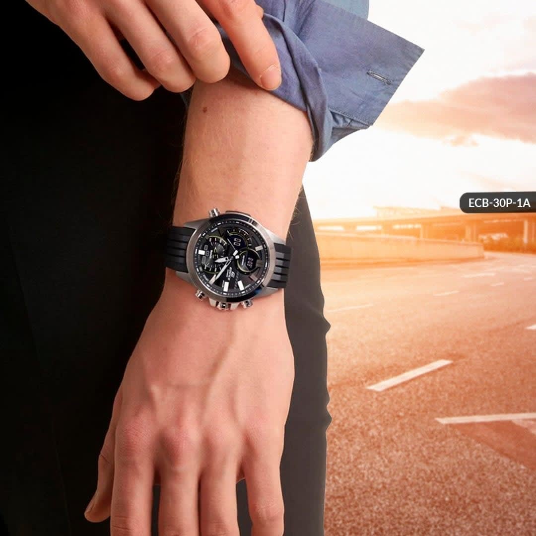 Reloj EDIFICE ECB-30P-1A Acero Hombre Plateado2