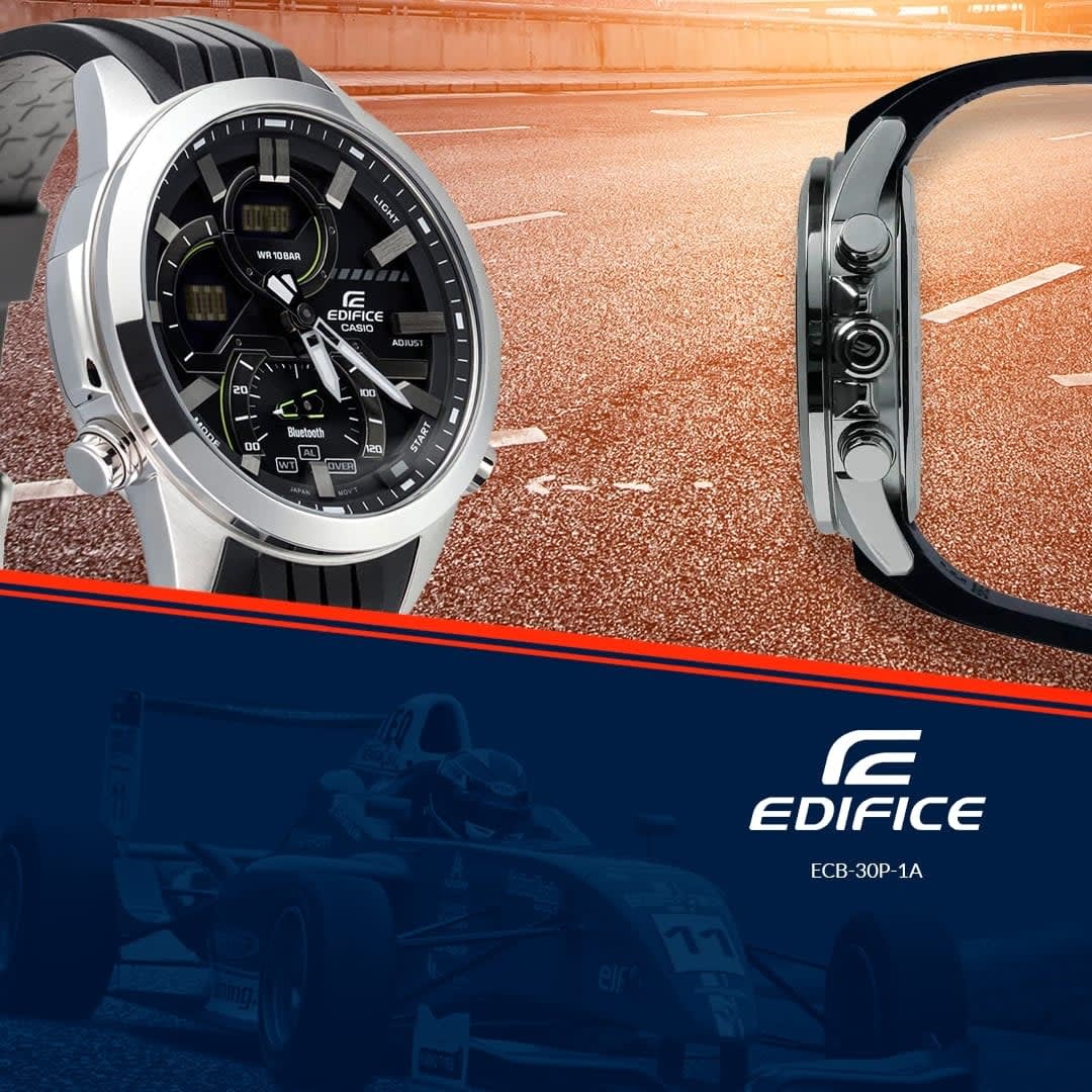 Reloj EDIFICE ECB-30P-1A Acero Hombre Plateado3