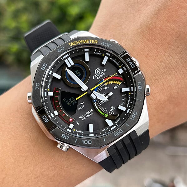 Reloj EDIFICE ECB-950MP-1A Acero/Resina Hombre Plateado/Negro5