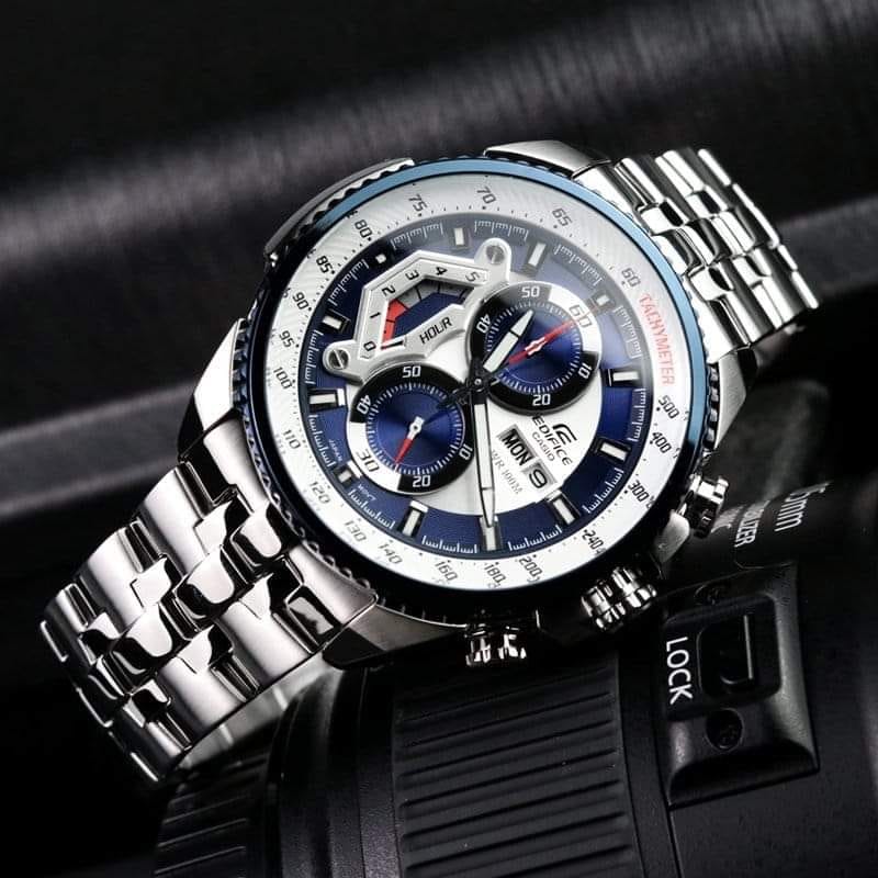 Reloj EDIFICE EF-558D-2A Acero Hombre Plateado4