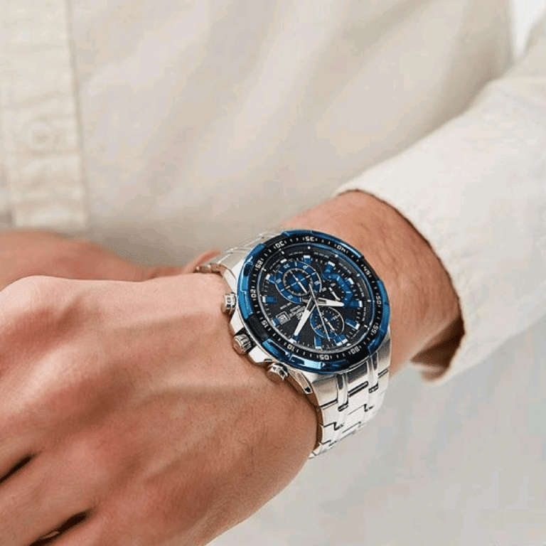 Reloj EDIFICE EFR-539D-1A2 Acero Hombre Plateado4