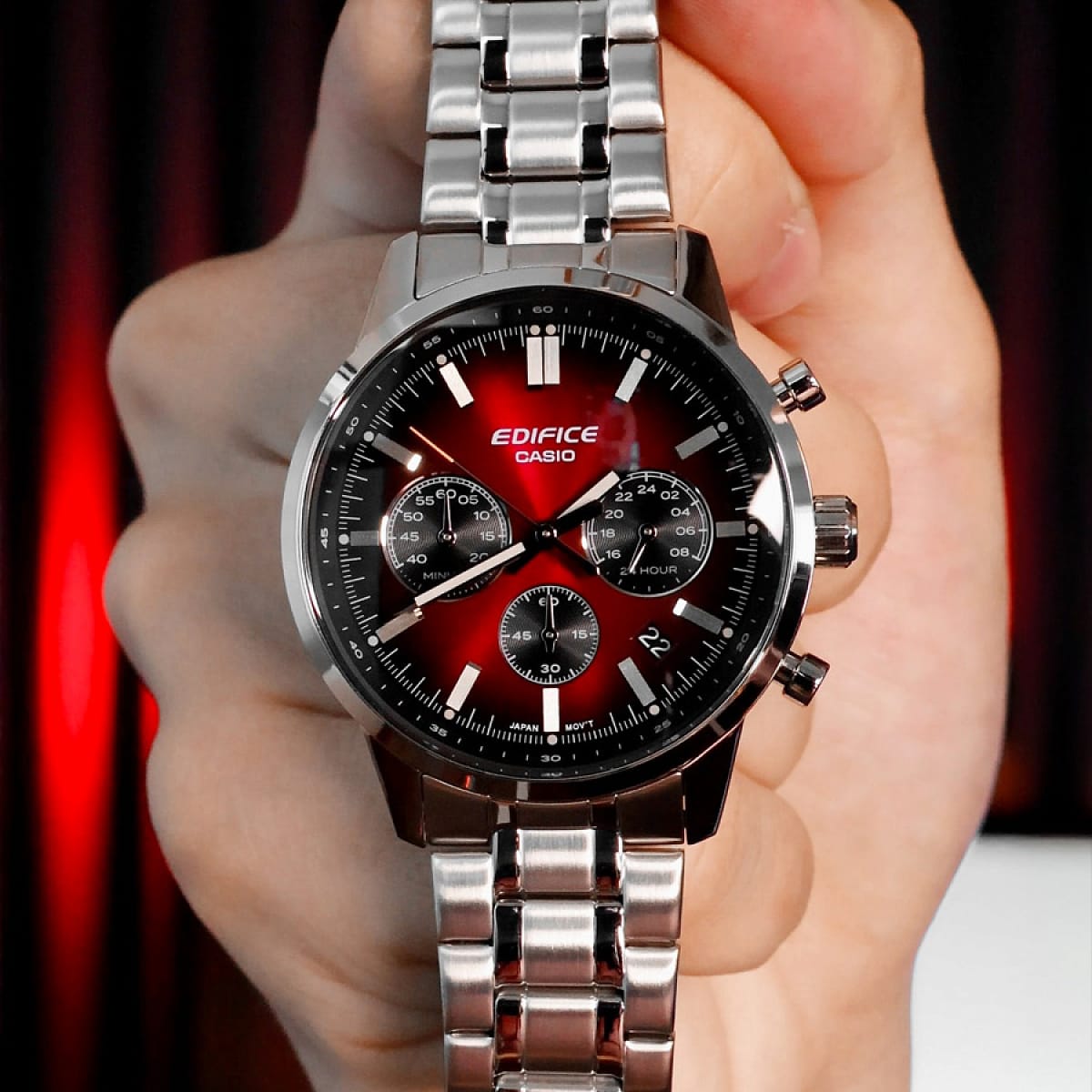 Reloj EDIFICE EFR-575D-4A Acero Hombre Plateado4