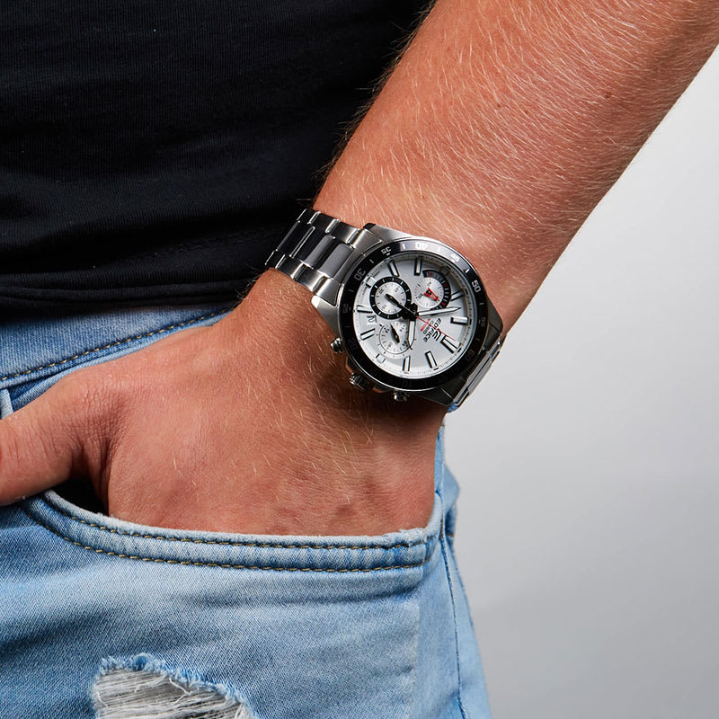 Reloj EDIFICE EFV-570D-7A Acero Hombre Plateado4