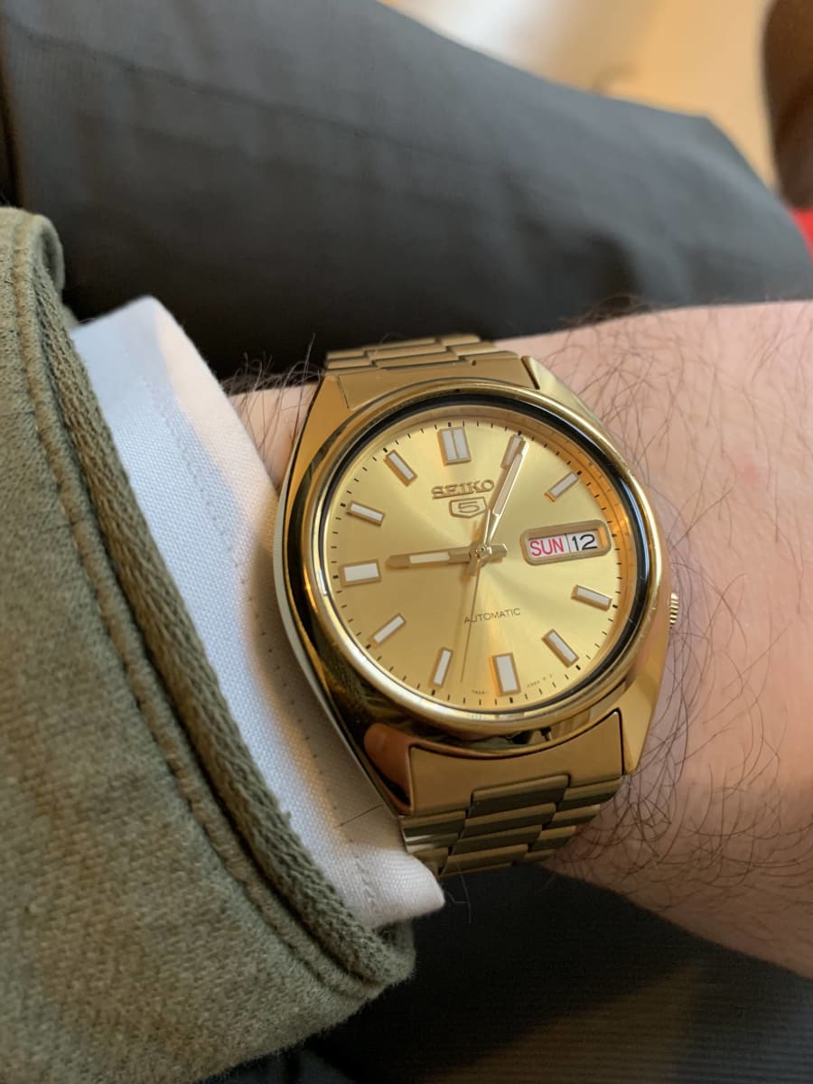 Reloj SEIKO 5 SNXS80K1 Automático Acero Hombre Dorado6