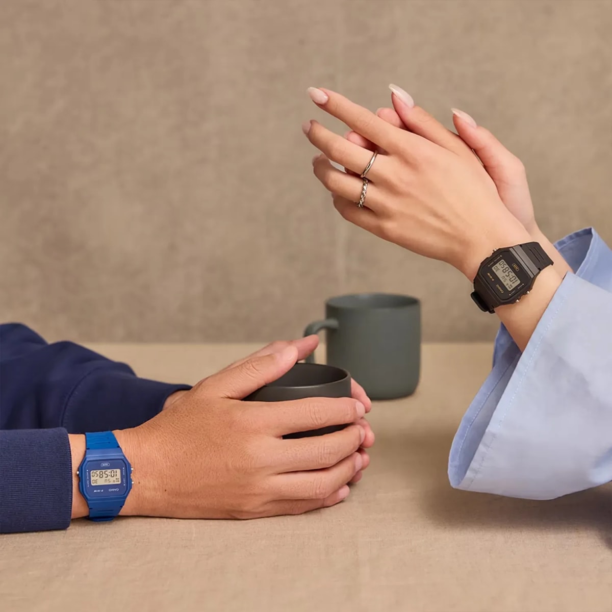 Reloj CASIO Regular F-91WB-2A1 Resina Juvenil Azul2