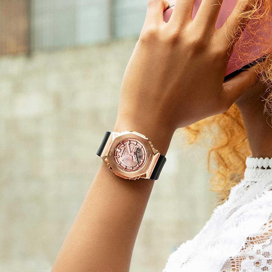 Reloj G-SHOCK GM-S2100PG-1A4 Resina/Acero Mujer Oro Rosa4
