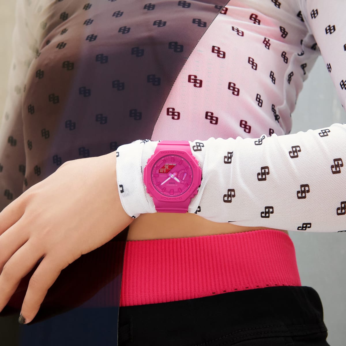 Reloj G-SHOCK GMA-S2100P-4A Carbono/Resina Mujer Rosado7