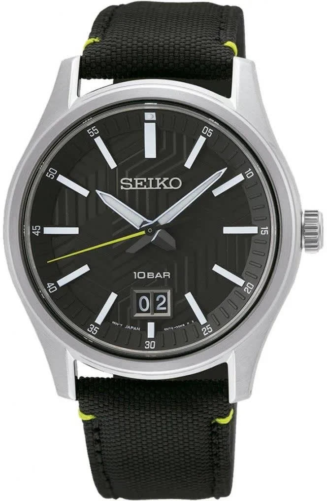 Reloj SEIKO SUR517P1 Cuarzo Nylon Hombre Negro1
