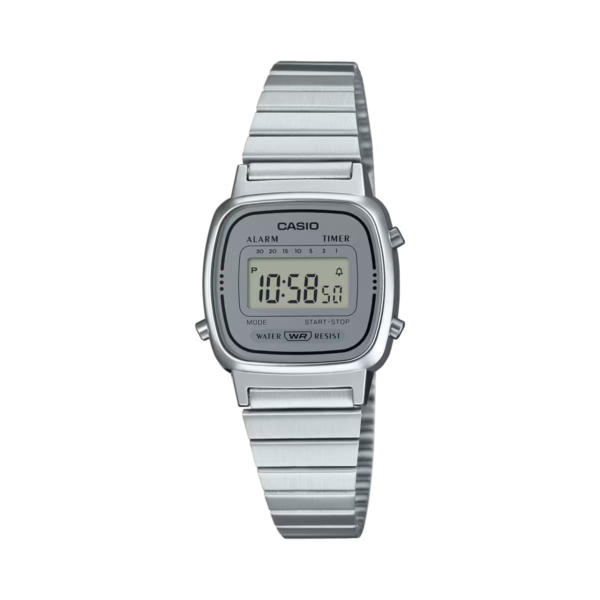 Reloj CASIO Retro LA670WA-7D Resina Mujer Plateado1