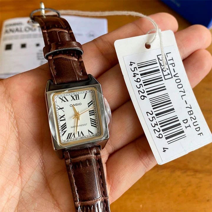 Reloj CASIO Regular LTP-V007L-7B2 Acero/Cuero Mujer Plateado/Marrón3