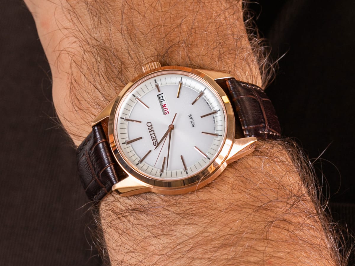 Reloj SEIKO SNE530P1 Solar Cuero Hombre Marrón4