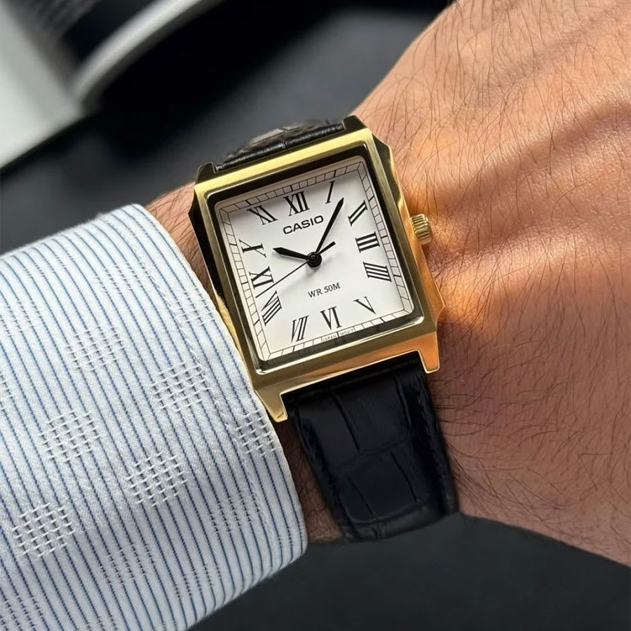 Reloj CASIO Regular MTP-B190GL-7B Acero/Cuero Hombre Plateado/Negro4