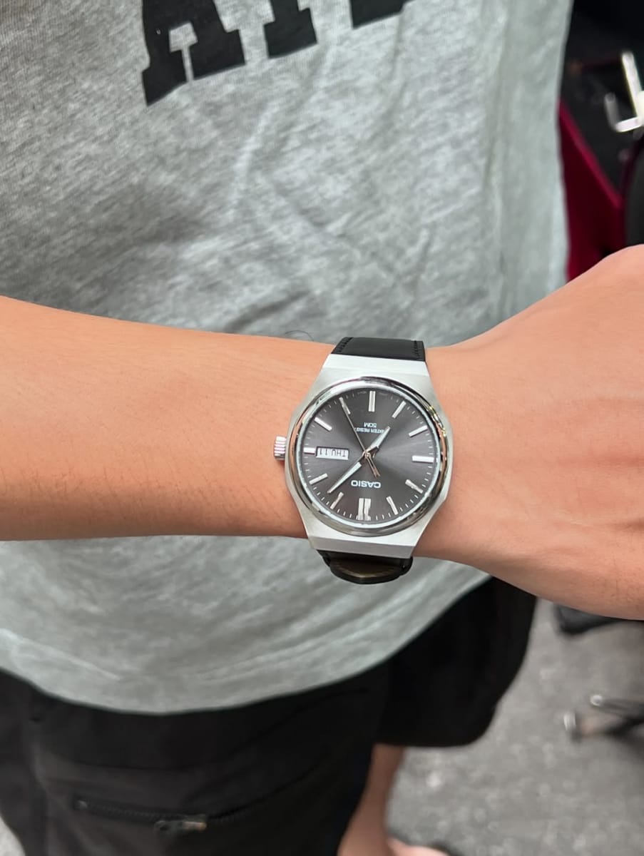 Reloj CASIO Regular MTP-E735L-8A Acero/Cuero Hombre Plateado/Negro3