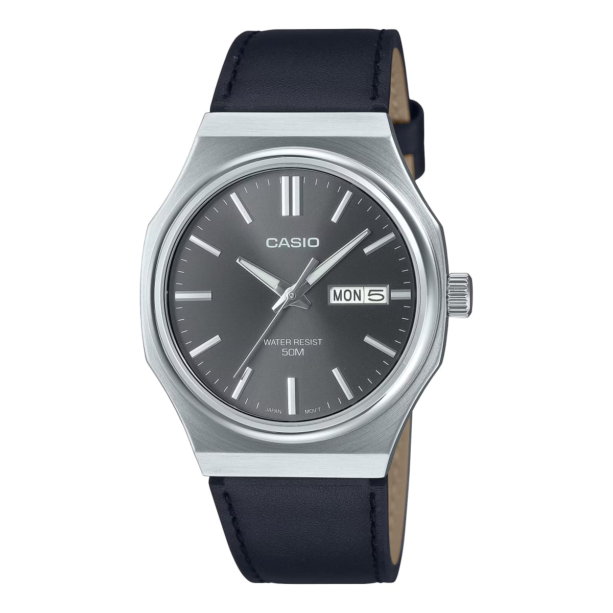 Reloj CASIO Regular MTP-E735L-8A Acero/Cuero Hombre Plateado/Negro1