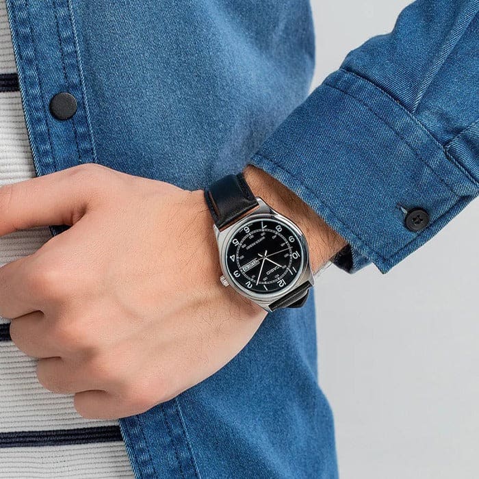 Reloj CASIO Regular MTP-V006L-1B2 Acero/Cuero Hombre Plateado/Negro3