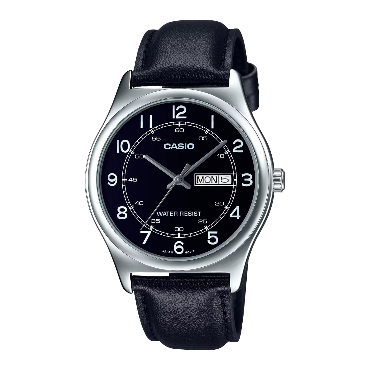 Reloj CASIO Regular MTP-V006L-1B2 Acero/Cuero Hombre Plateado/Negro1