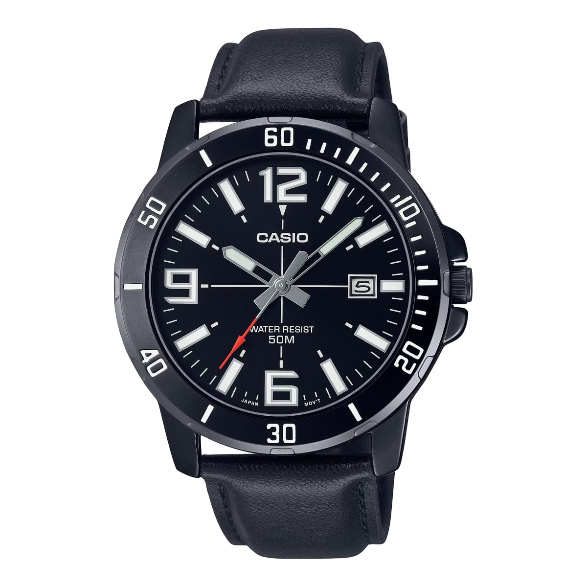 Reloj CASIO Regular MTP-VD01BL-1B Acero/Cuero Hombre Negro1