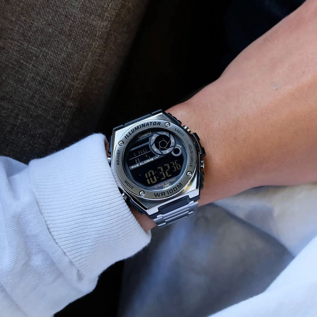 Reloj CASIO Regular MWD-100HD-1B Resina/Acero Hombre Plateado3