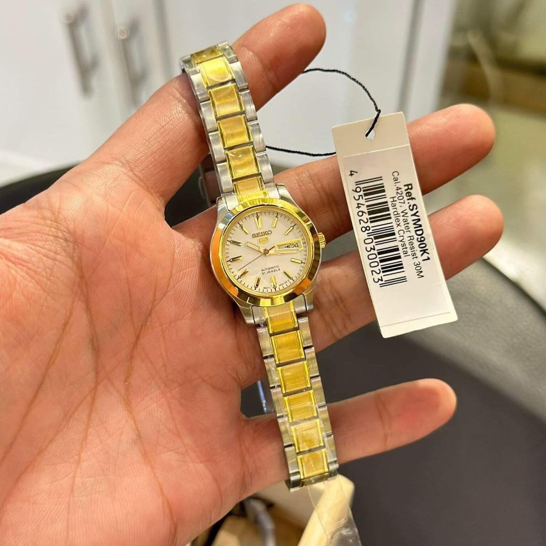 Reloj SEIKO 5 SYMD90K1S Automático Acero Mujer Plateado/Dorado3