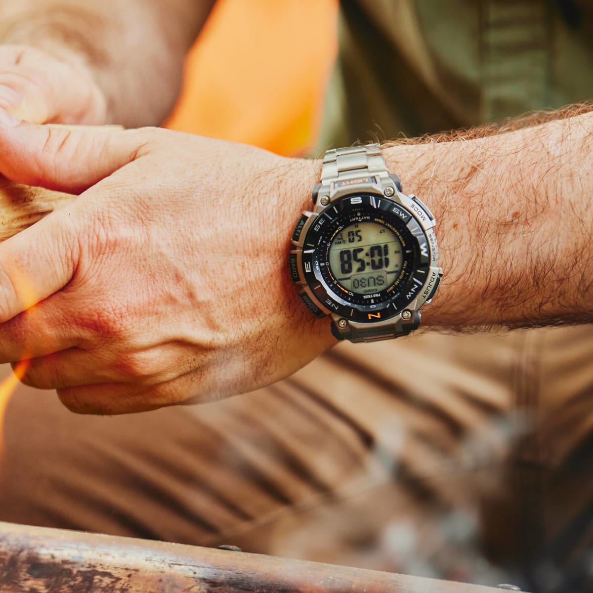 Reloj PROTREK PRG-340T-7 Resina/Titanio Hombre Plateado7