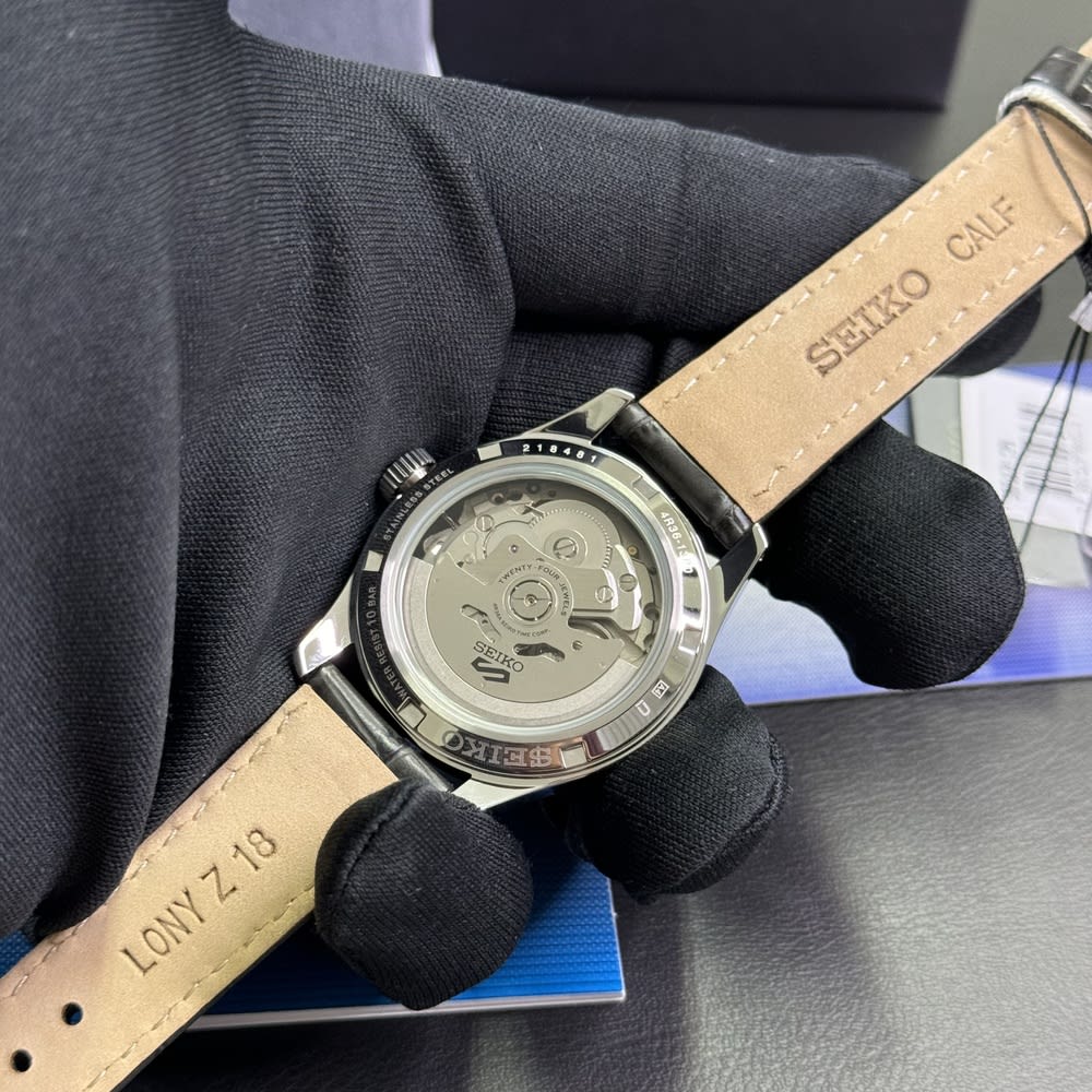 Reloj SEIKO 5 Sports SRPJ87K1 Automático Cuero Hombre Plateado6