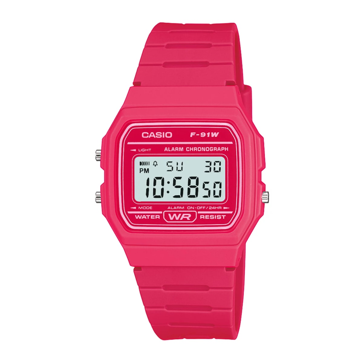 Reloj CASIO Regular F-91WC-4A Resina Juvenil Rosado1