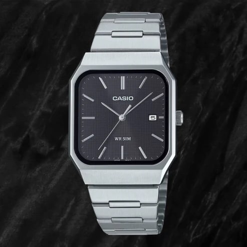 Reloj CASIO Regular MTP-B185D-1A ACERO Hombre Plateado4