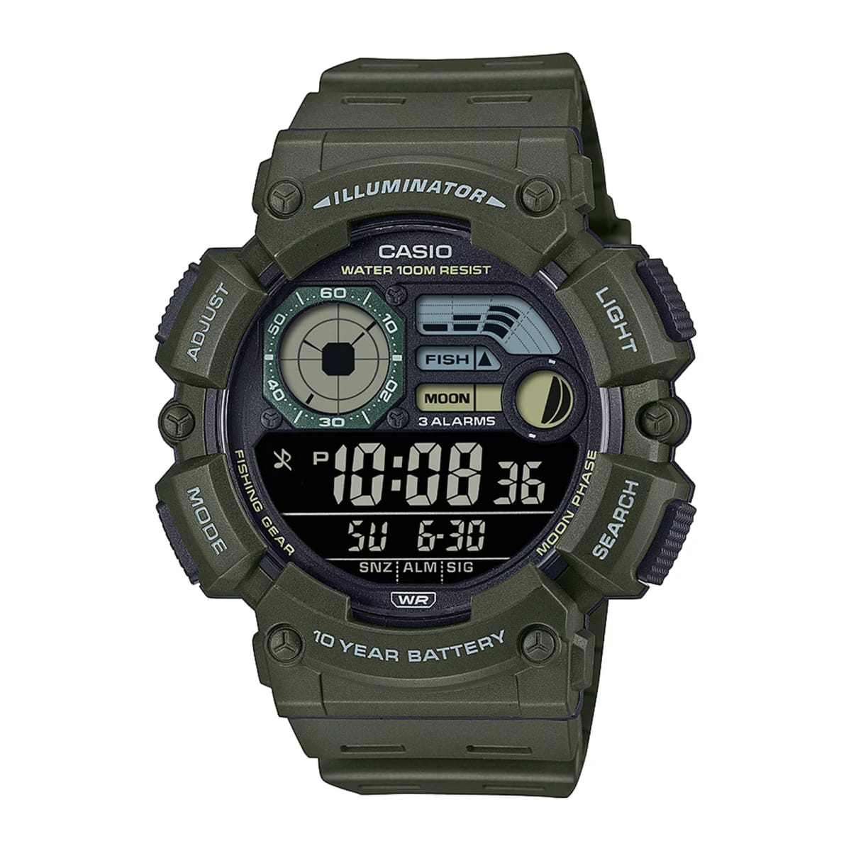 Reloj CASIO Regular WS-1500H-3B Resina Hombre Verde1