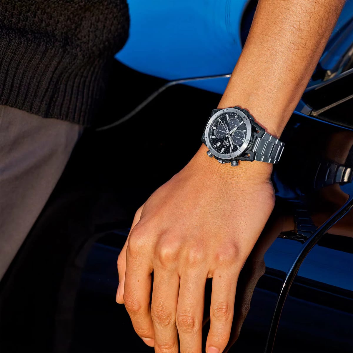 Reloj EDIFICE EQS-960D-1A Carbono/Acero Hombre Negro3