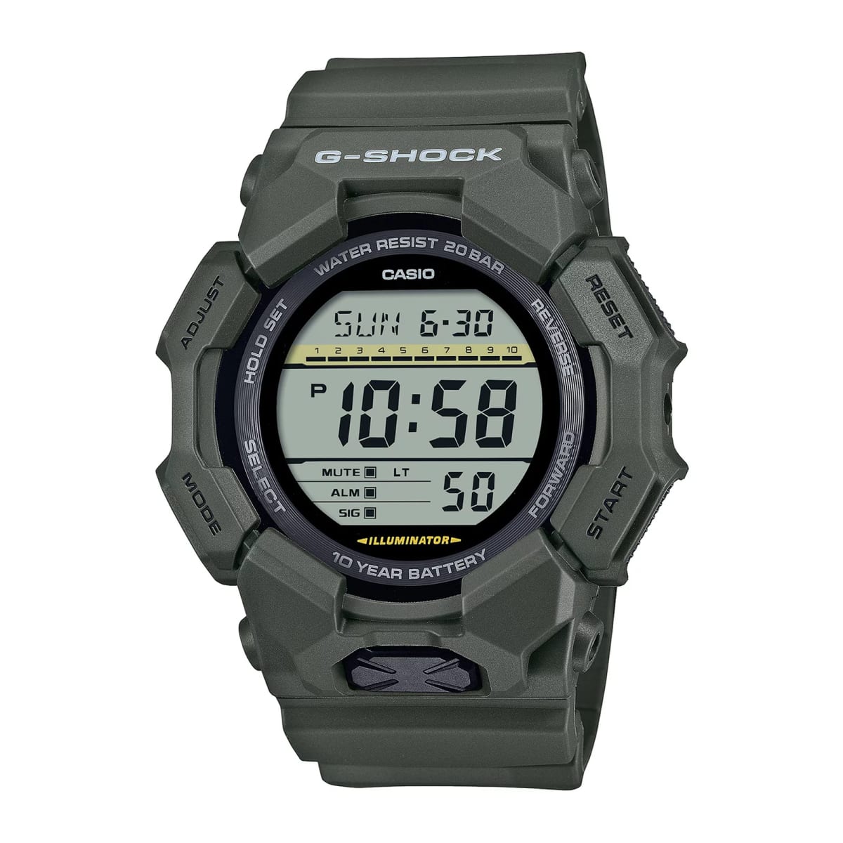 Reloj G-SHOCK GD-010-3D Carbono/Resina Hombre Verde1